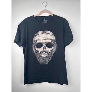 Blue Steel Skull Graphic Tee Sz.M/L